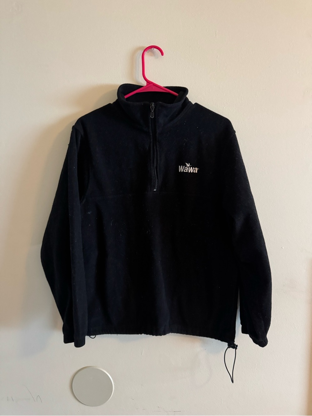 Wawa Men’s Black Quarter-Zip Fleece Pullover Size Small